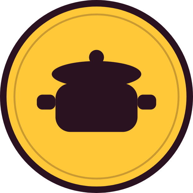 The First Course badge, earned for finishing the whole pathway